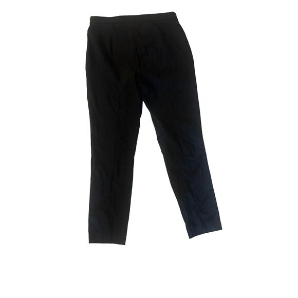 Women 8 Theory High Waist NW Edition Straight Leg Black Wool Dress Ankle Pants - Picture 6 of 7